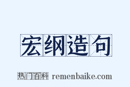宏纲造句是什么意思的图片